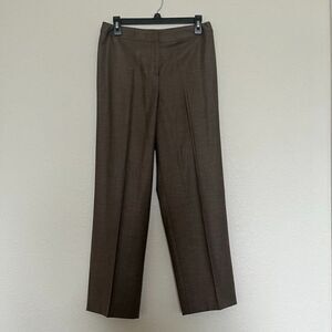 ST. JOHN STRAIGHT BROWN TROUSERS SIZE 12